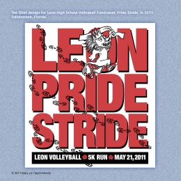 Tee Shirt Design for Leon Pride Stride © 2011 Mary Liz Tippin-Moody