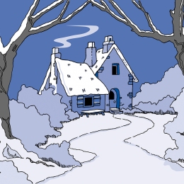 Illustration and Christmas Card design for Kidd & Company, Inc., 2000