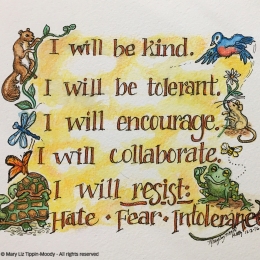 RESIST!  © 2016 Mary Liz Tippin-Moody — All rights reserved